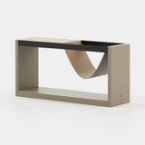 Laskasas Ryan Storage Unit in Beige Grey Lacquer Matte