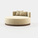 Laskasas Scarlet Chaise Longue in Xangai Beige weave
