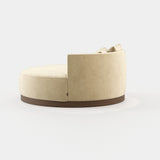 Laskasas Scarlet Chaise Longue in Xangai Beige weave, fourth view