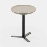 Laskasas Sen Side Table in Beige Grey Lacquer Matte, third view
