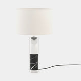 Laskasas Sharon Table Lamp in Nero Marquina Polished Marble