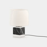 Laskasas Smith Table Lamp in Nero Marquina Polished Marble