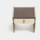 Lennox Leather Drawer Luxury Bedside Table, alternative angle
