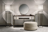 Lennox Leather Drawer Luxury Console Table styled in a luxury interior