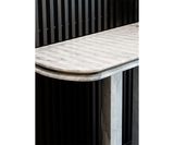 Logan Sahara Noir Marble Console Table: Luxury Entryway Furniture, alternative angle