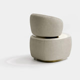 Louis Contoured Shell Luxury Armchair, close-up detail