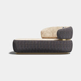 Louis Contoured Shell Luxury Chaise Longue, alternative angle