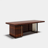 Ludlow Leather Panel Luxury Desk, alternative angle
