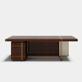 Ludlow Leather Panel Luxury Desk, alternative angle