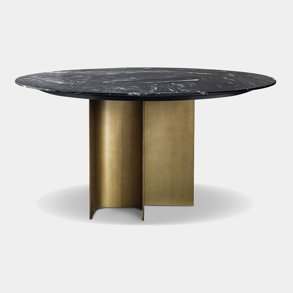 Elegant round table with marble top - Cantori Mirage Round Table Avantgarde Collection