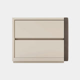 Miley Lacquered Bedside Table with Upholstered Side