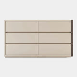 Miley Lacquered Chest of Drawers with Upholstered Side