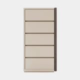 Miley Lacquered Tallboy with Upholstered Side