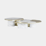Boca do Lobo Ophelia Calacatta Marble and Gold Center Table, available from Touched Interiors UK