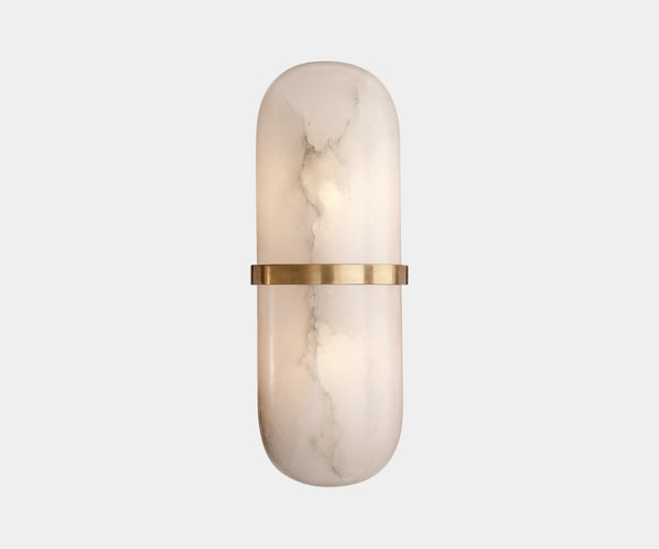 Kelly Wearstler Melange Pill Form Sconce with Alabaster and Bronze - Luxury Interior Lighting