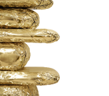 Boca do Lobo Stonehenge Console, detail of the stacked brass forms
