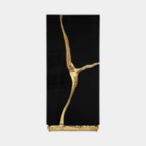 Boca do Lobo Lapiaz Cabinet in black lacquer with hammered brass