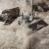 Mongolian Sheepskin Luxury Rug, shown in a room setting