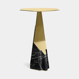 Luxxu Myllo Side Table in polished brass and Carrara marble