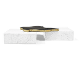 Iberian Plate Centre Table: Luxury Marble and Brass Modern Coffee Table