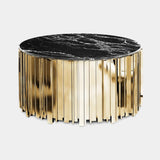 Luxxu Empire Coffee Table in gold plated brass and Carrara marble