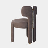 Nubuck Leather & Stone Memphis Dining Chair