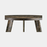 Nuraghe Round Splayed Leg Marble Luxury Dining Table, detail
