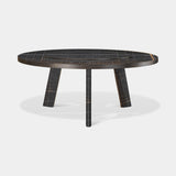 Nuraghe Round Splayed Leg Marble Luxury Dining Table in Sahara Noir marble