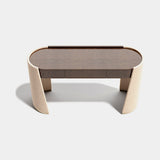 Oldroyd Writing Desk: Luxury Designer Desk with Leather and Marble, alternative angle