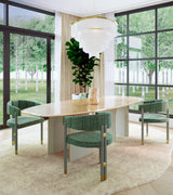 Jetclass Palazzo Dining Table, styled in a dining room