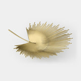 Palmetto Palm Leaf Luxury Bowl in brass