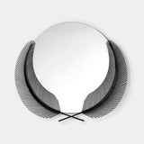 Palmira Matt Black Palm Leaf Luxury Mirror in matt black