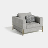 Perla Shell Back Luxury Armchair, alternative angle