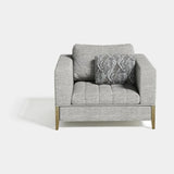 Perla Shell Back Luxury Armchair, alternative angle