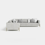 Perla Shell Back Luxury Corner Sofa, alternative angle
