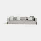 Perla Shell Back Luxury Sofa: light grey fabric (Cat B), shown as the 3 seater