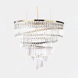Castro Lighting Royal Chandelier in gold-plated brass with clear glass, available from Touched Interiors UK