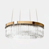Castro Lighting Royal Suspension Lamp in gold-plated brass with clear glass, available from Touched Interiors UK