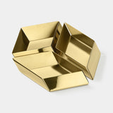 Prospetto Isometric Luxury Tray in brass