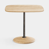 Rastrema Square Pedestal Luxury Side Table in wood
