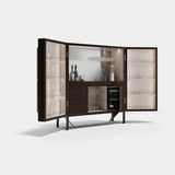 Rocco Carved Door Luxury Bar Cabinet, alternative angle
