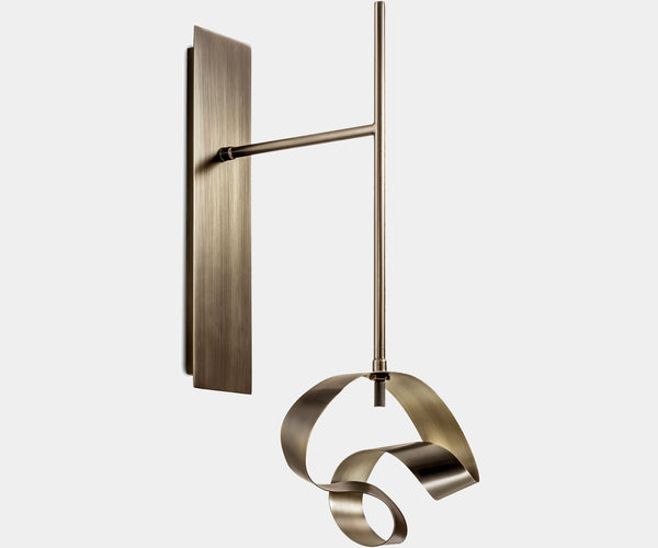 Elegant iron wall lamp crafted in Italy for luxury interior design