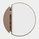 Rosso Levanto Marble & Bronze Mirror
