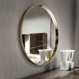 Giorgio Collection Infinity Round Wall Mirror in light gold chrome, second view