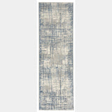 Rush Ivory Blue Luxury Rug, available from Touched Interiors UK