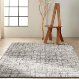 Rush Ivory Grey Luxury Rug, available from Touched Interiors UK