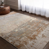 Sabbia Metallic Wave Luxury Rug, shown in a room setting