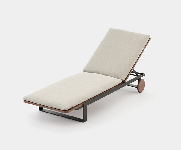 Premium Salim Outdoor Sun Lounger in Talin Sand - Elegant Terrace Design