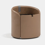 Savoy Leather Shell Luxury Bedside Table, alternative angle