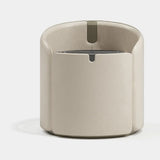 Savoy Leather Shell Luxury Bedside Table, alternative angle